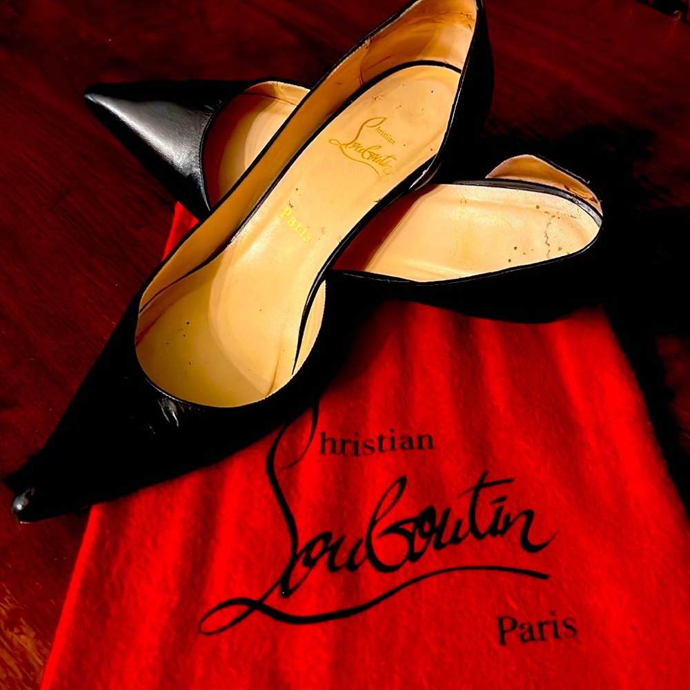 Christian Louboutin Black Low Heels
